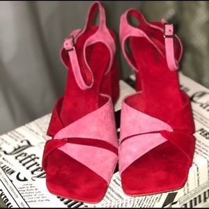 Brand new, Jeffrey Campbell Red and Pink Suede
